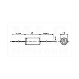 Slika za KONDENZATOR EL. H 47µF 350V