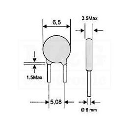 Picture of KONDENZATOR KERAMIČKI 6,8nF 50V