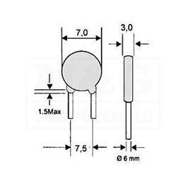 Slika za KONDENZATOR KERAMIČKI 150pF 2KV