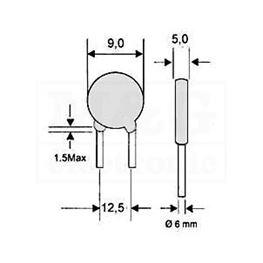 Slika za KONDENZATOR KERAMIČKI 400V AC 1,5nF