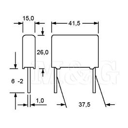 Picture of KONDENZATOR FKP Film WIMA FKP1 100nF 1250V