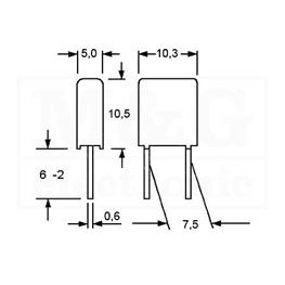 Picture of KONDENZATOR MKP Film WIMA MKP10 10nF 630V