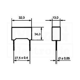 Picture of KONDENZATOR BLOK MKT 220nF 1000V