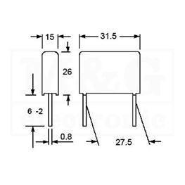 Picture of KONDENZATOR MKT Film WIMA MKS4 22µF 100V