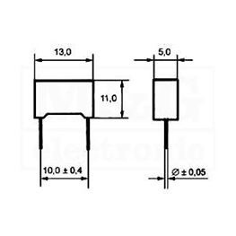 Slika za KONDENZATOR BLOK MKT 27nF 630V