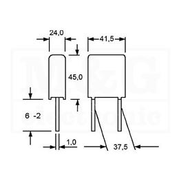 Picture of KONDENZATOR MKP Film WIMA MKP10 3,3µF 630V