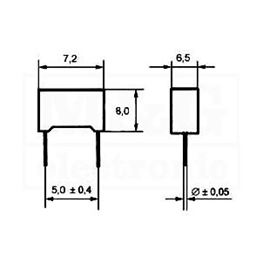 Slika za KONDENZATOR BLOK MKT 4,7nF 250V