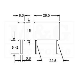 Slika za KONDENZATOR MKT Film WIMA MKS4 470nF 400V