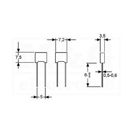 Picture of KONDENZATOR MKT Film KEMET R82 330nF 63V