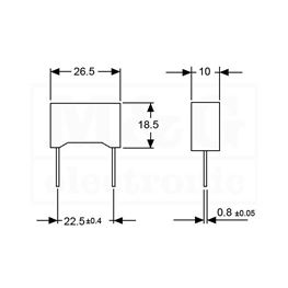 Picture of KONDENZATOR MKP Film KEMET R76 10nF 2000V