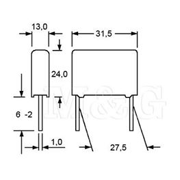 Picture of KONDENZATOR FKP Film WIMA FKP1 68nF 1000V