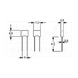 Picture of KONDENZATOR MKT Film KEMET R82 1,5nF 100V