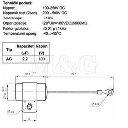 Picture of KONDENZATOR RSO AG 2,2µF 100V