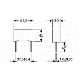 Picture of KONDENZATOR RSO MKP Film KEMET R46 X2 10µF