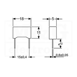 Picture of KONDENZATOR RSO MKP Film KEMET R46 X2 15nF