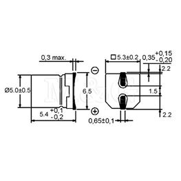 Picture of KONDENZATOR SMD EL.85°C 4,7µF 50V