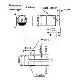 Picture of KONDENZATOR SMD EL.105°C 0,47µF 50V