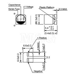 Slika za KONDENZATOR SMD EL.105°C 33µF 35V