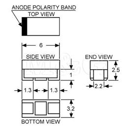 Picture of KONDENZATOR SMD TANTAL C 10µF 16V