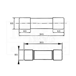 Slika za OSIGURAČ KERAMIČKI CH 8X31 gG 6A