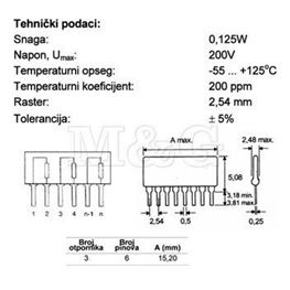 Slika za OTPORNI NIZ 3/6 0,12W 470R