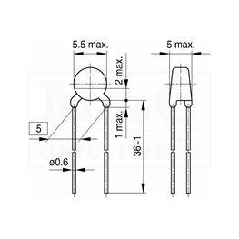 Slika za OTPORNIK NTC TERMISTOR K164 33R