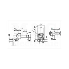 Slika za POTENCIOMETAR MINI MONO H/15 10K LIN CENTAR