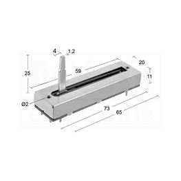 Slika za POTENCIOMETAR ŠIBER 452G-100K-LOG