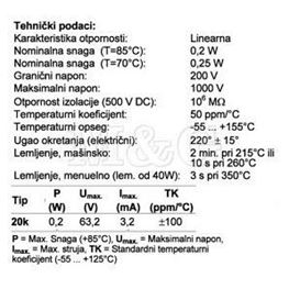 Picture of POTENCIOMETAR TRIMER SMD TS53YL 20K