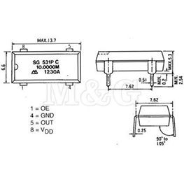 Slika za QUARZE OSCILATOR SG-531P 10 MHz