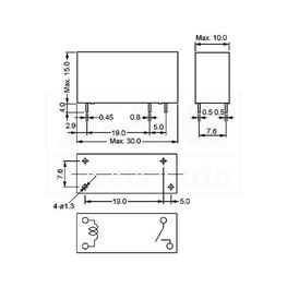 Picture of RELEJ EMR-112DM-5 SPST 12V 8A 650R