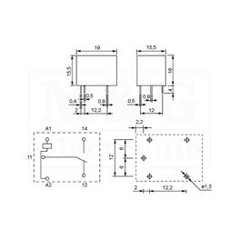 Picture of RELEJ FINDER F3611.9.005 1xU 10A 5V DC