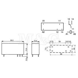 Slika za RELEJ FINDER 43.41.7.024 1xU 10A 24V DC S