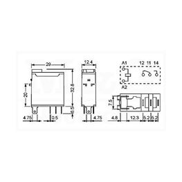 Slika za RELEJ FINDER 46.61.9.012 1xU 16A 12V DC