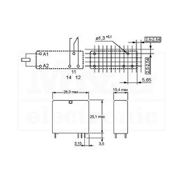 Picture of RELEJ TYCO/SCHRACK KRE12S 1XU 8A 12V