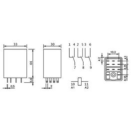 Slika za RELEJ KUP-14A15 3PDT 10A AC 110V