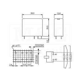 Slika za RELEJ SCHRACK RP421 2XU 8A 12V DC