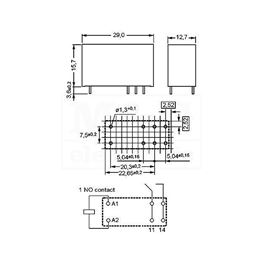 Picture of RELEJ SCHRACK RT334-12 1XU 12V 16A 360R