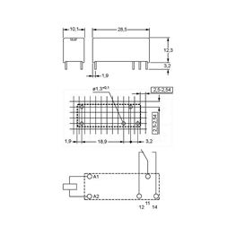 Slika za RELEJ RYII012 1XU 12V 8A 627R