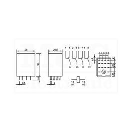 Slika za RELEJ MY4J 4xU 5A 12V DC