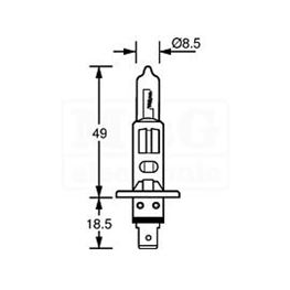 Slika za SIJALICA ZA AUTO H1 12V 55W