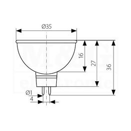 Picture of SIJALICA HALOGENA MR11 GU4 12V 10W ZELENA