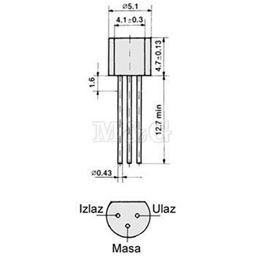 Slika za STABILIZATOR NAPONA 78L10 0,1A +10V