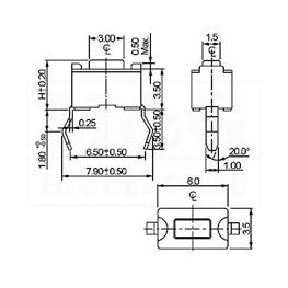 Picture of TASTER IMPULS H 3/1,5-5,0 mm 2 PINA