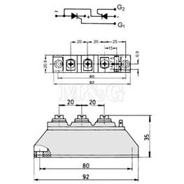 Picture of TIRISTORSKI MODUL MTT  25A 600V