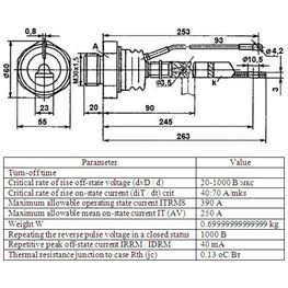 Picture of TIRISTOR TL 4-250-8  250A 800V