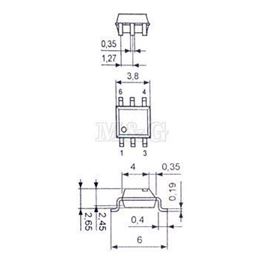 Slika za OPTOKAPLER 4N27S Smd