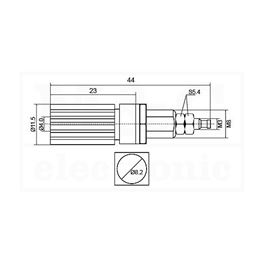 Slika za UTIČNICA BANANA 4MM 20A CRNA