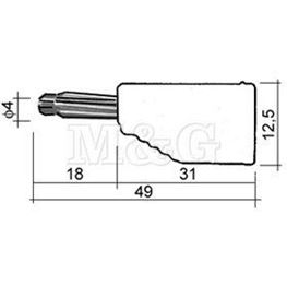 Slika za UTIKAČ BANANA 4 MM 25A  PLAVI