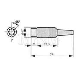 Picture of UTIKAČ DIN S/M 7-POL 270°